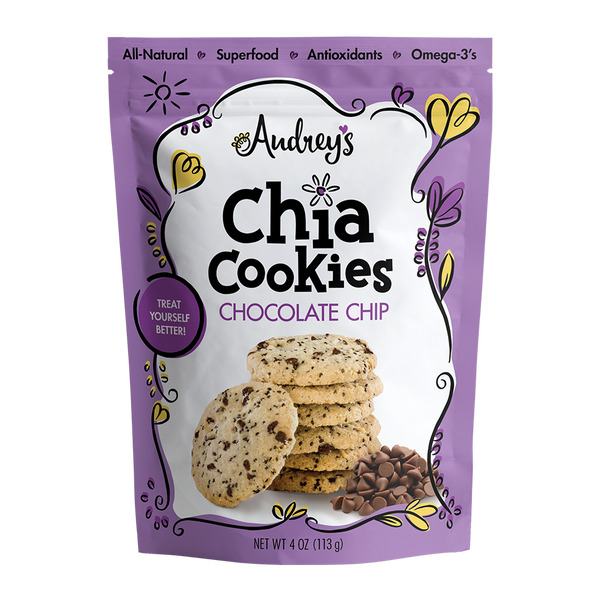 Chocolate Chip Audrey's Chia Cookies, Natural, No Artificial Sweetener
